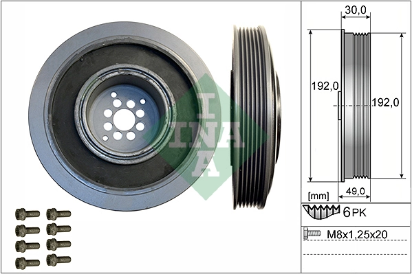 Belt Pulley Set, crankshaft